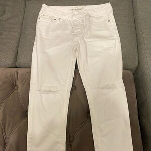 Topman stretch skinny white jeans